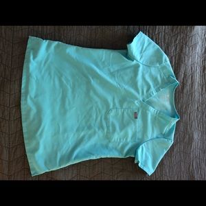 NWOT Figs Catarina XS top Neon Blue